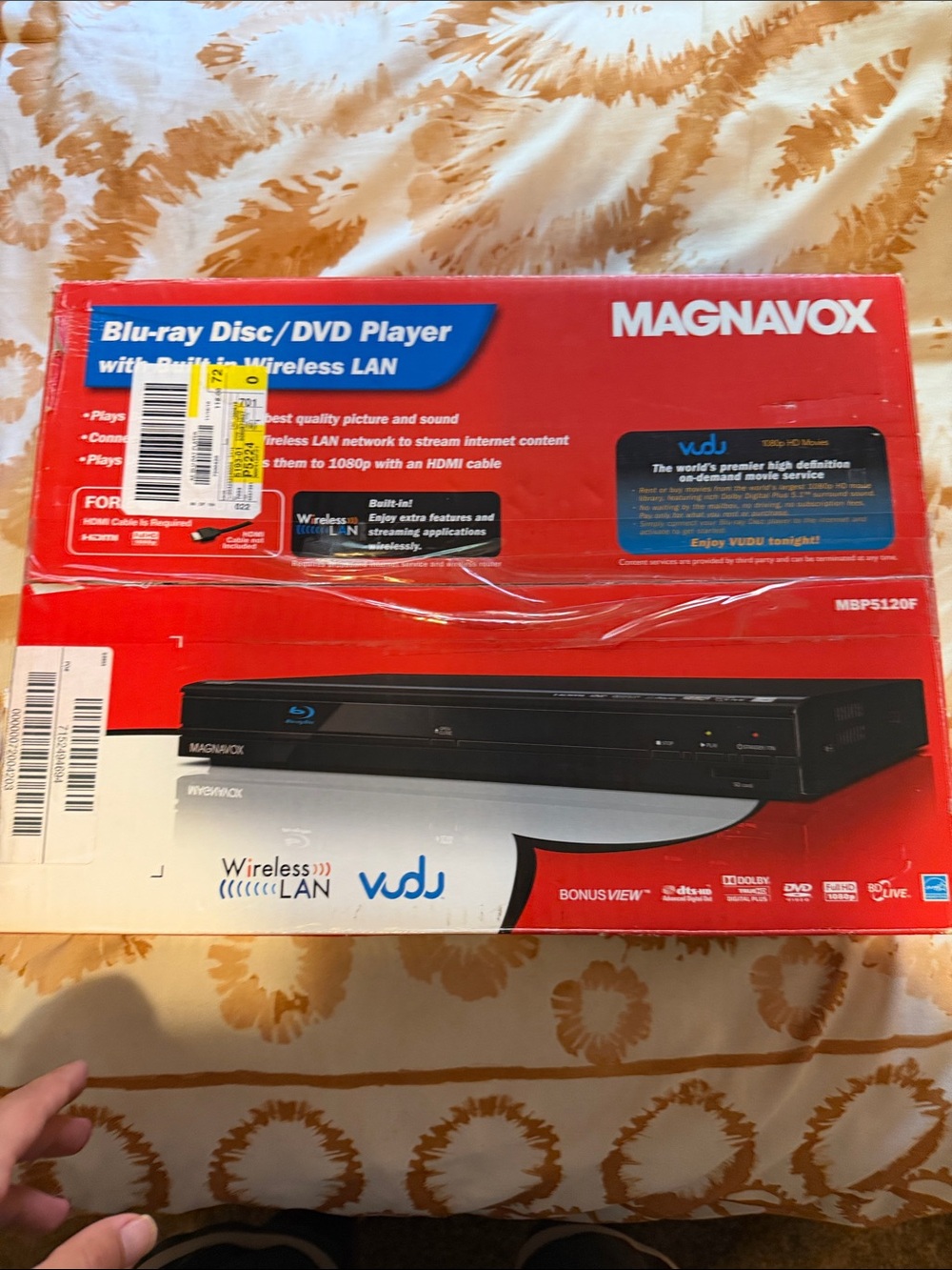 Magnavox Black Blu-ray Disc/DVD Player with Wireless LAN